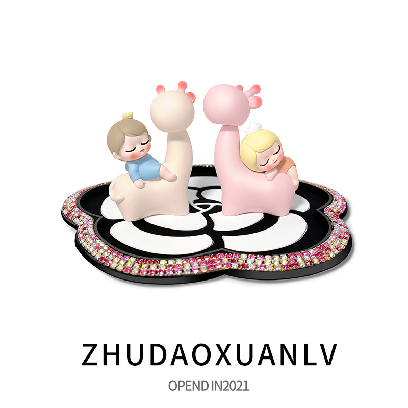 汽车摆件卡通动物车载摆件可爱车载中控台装饰品摆件车内饰品摆件