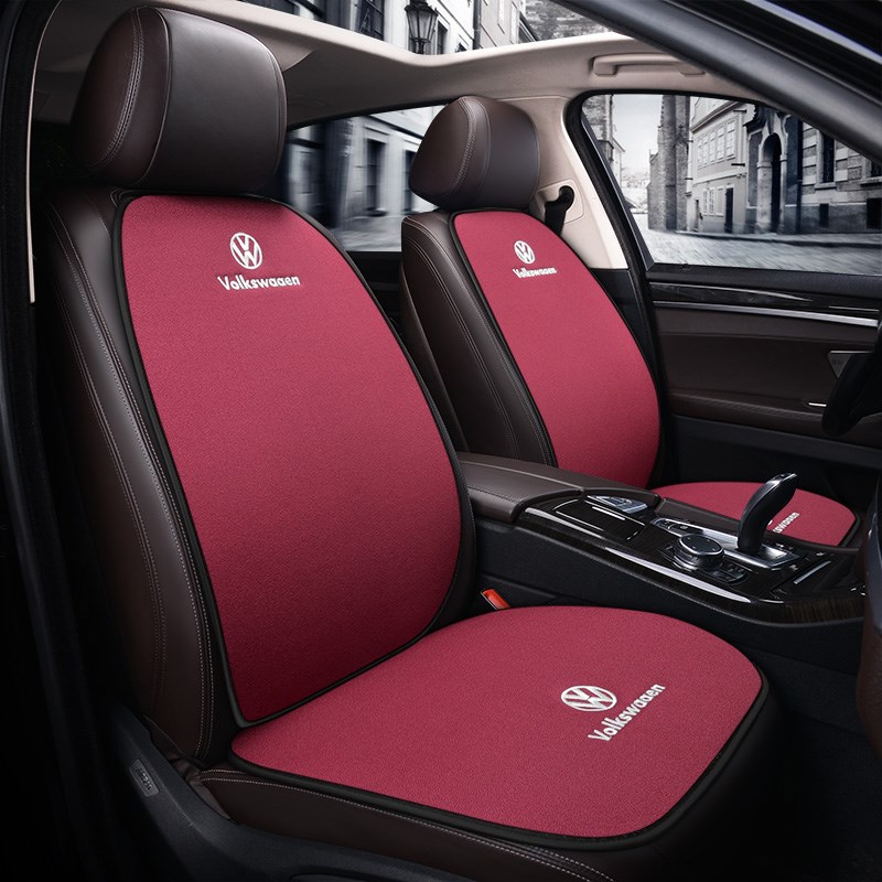 大众汽车坐垫迈腾途锐帕萨特辉腾昂夏季凉垫小蛮腰亚麻无靠背坐垫
