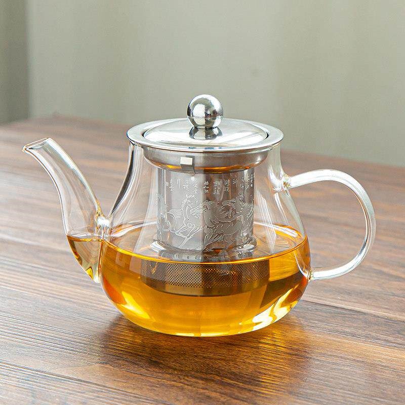 耐热玻璃茶壶功夫茶具过滤泡茶壶中式茶具组手工艺玻璃茶壶组