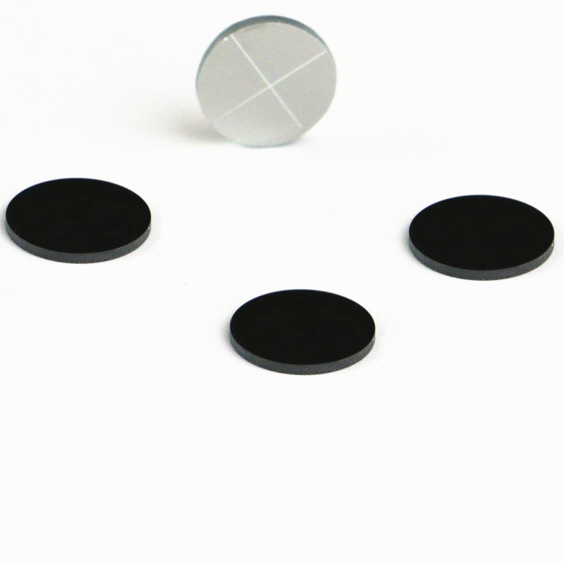 镀铬负十字暗视场明线透光分化板测微尺玻璃标定校准显微目镜通用