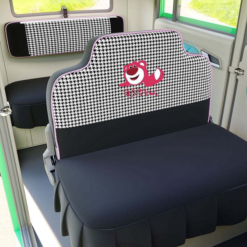 新鸽F2座电动三轮车座坐垫全包围亚麻布艺荷兰绒四季通用