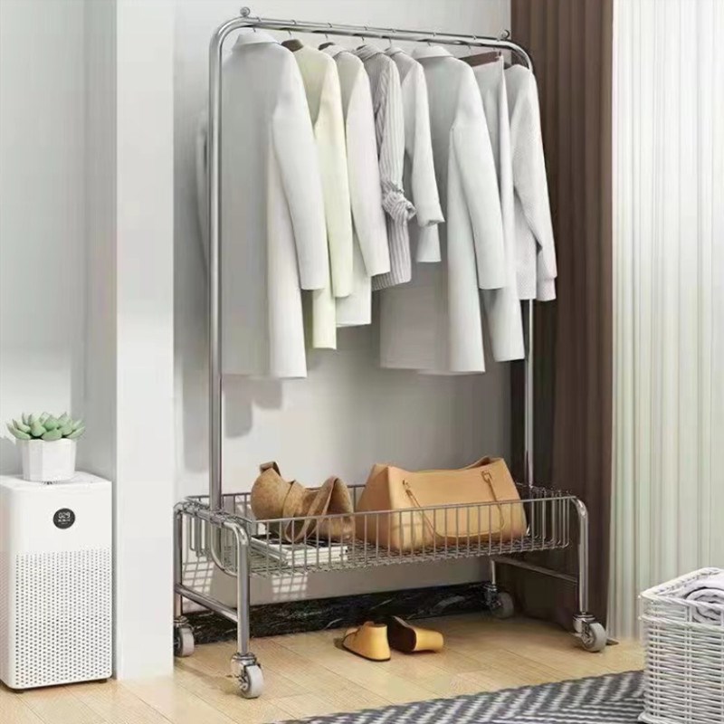 挂衣架落地卧室晾衣架家用客厅阳台室内宿舍可移动衣帽架展示架