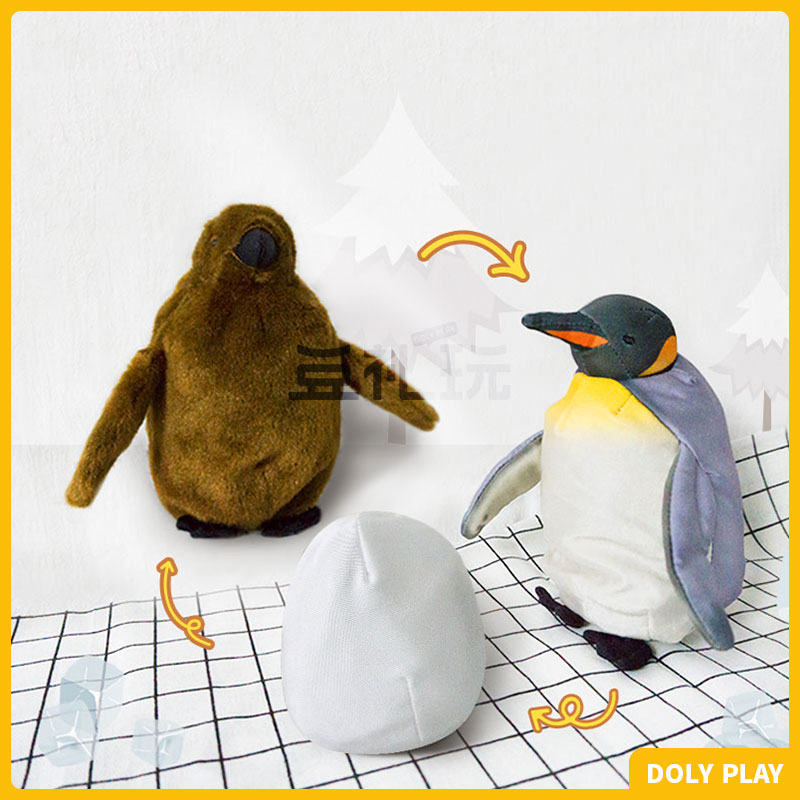 企鹅诞生的过程创意三变企鹅玩偶变身成长益智玩具翻转公仔送礼