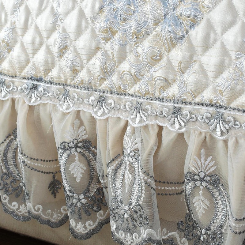 四季防滑沙发罩沙发坐垫靠背欧式田园蕾丝沙发垫布艺飘窗垫