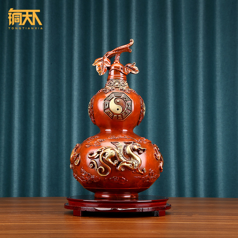铜四神兽葫芦铜葫芦工艺品摆件家居玄关办公室装饰品乔迁开业礼品