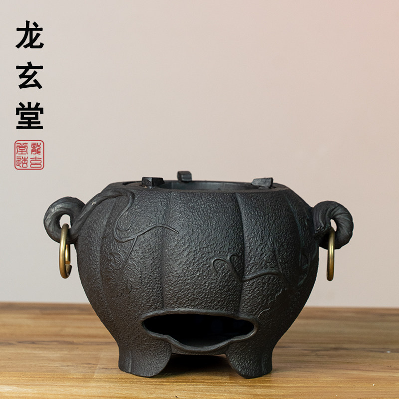 铸铁壶烧水壶老式炭炉家用煮茶壶明火碳火复古围炉新中式茶空间