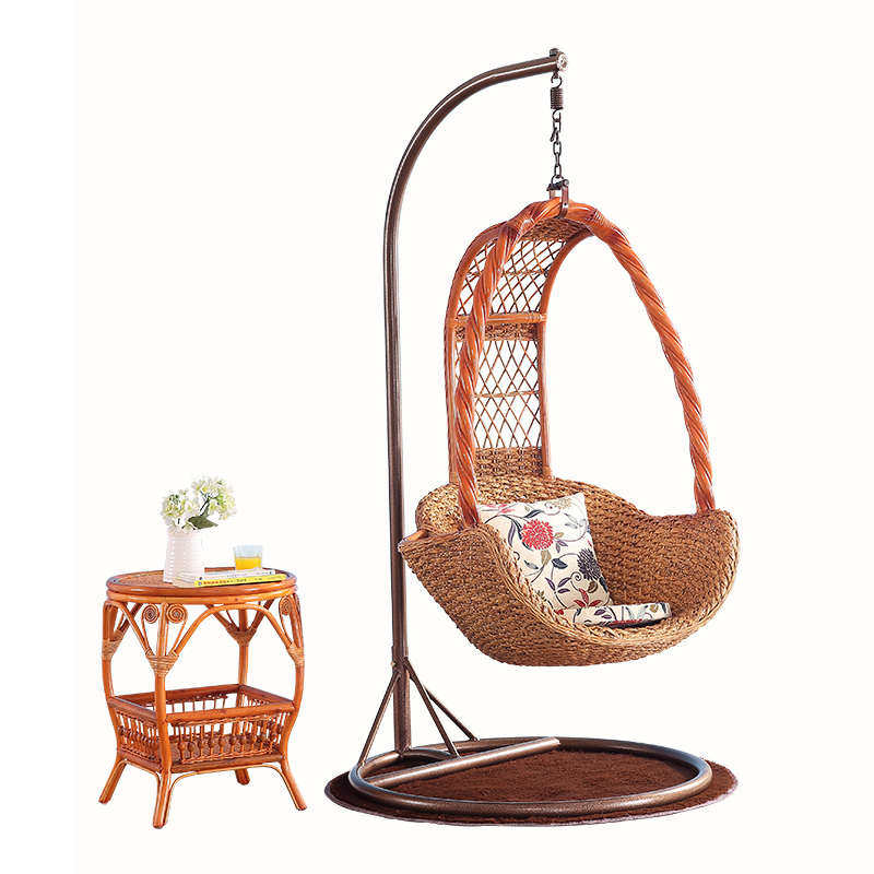 真藤吊篮吊椅摇摇摇椅庭院室内吊床阳台吊椅秋千藤椅编织卧室摇篮