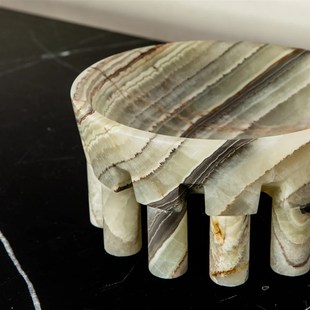 天然石材古青玉大理石装饰摆件软装饰品水果碗家居好物氛围感摆件