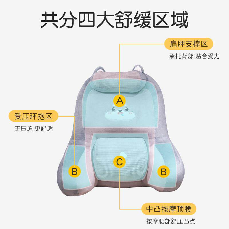 办公室座椅靠垫腰久神器坐腰枕靠枕椅子靠背床上护腰靠垫沙202504