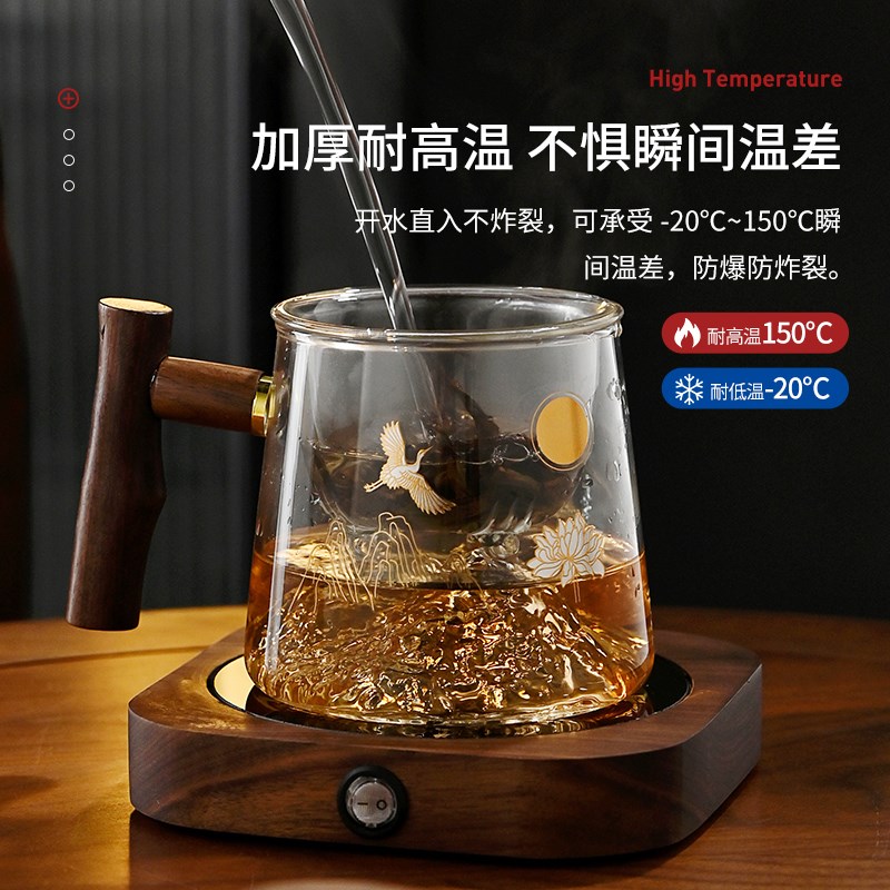日式玻璃茶杯茶水分离高档办公室男女士个人专用泡茶喝水过滤杯子