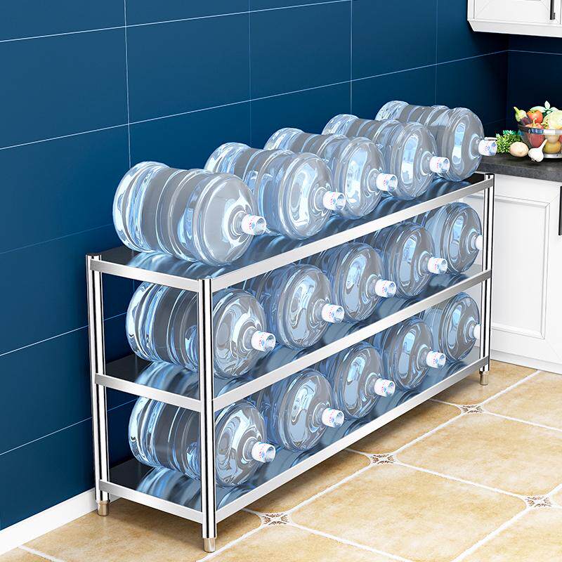 厨房置物架3层微波炉架子三层不锈钢置物架落地物储收纳架烤箱架