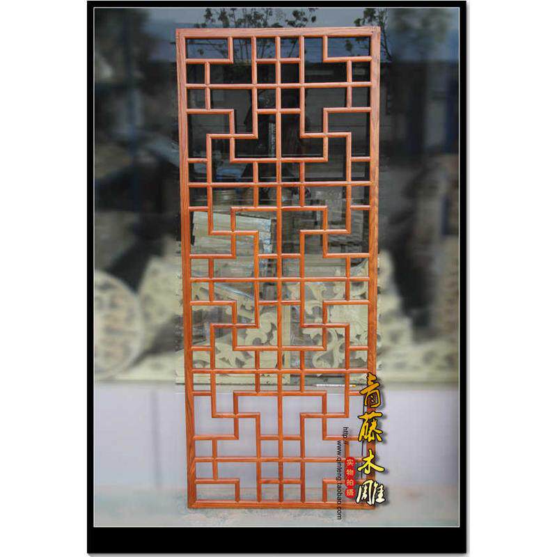 实木花格中式隔断屏风背景墙定做油漆吊顶4门窗仿古玄关