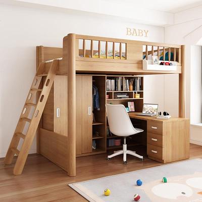 上下桌下空小户型高错架床组合衣床F77678JJ柜交式儿童床书桌一体