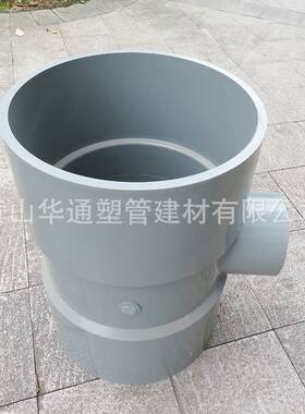 国标DN300*200upvc塑料三通 灰色315*225pvc-u给水三通 胶水连接