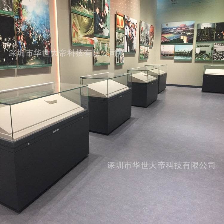 博物馆玻璃展示柜 公司产品样品陈列柜台 字画文物展示台