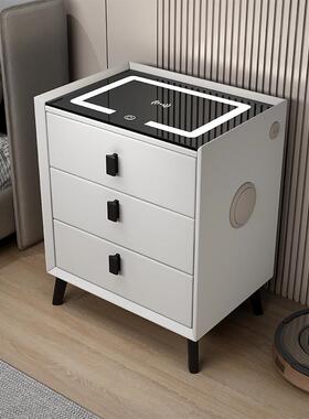 三抽智能床头DGE柜约现简户型收纳储物柜无代线充电小带音响床边