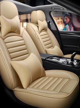 汽垫车坐四季通用新款专包用座套全皮皮全围革座椅套卡通座NXS垫