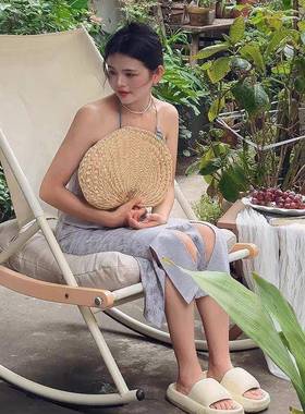 摇椅大人躺室发内阳台家用午睡休网红懒人沙椅户外椅庭院UEL摇闲