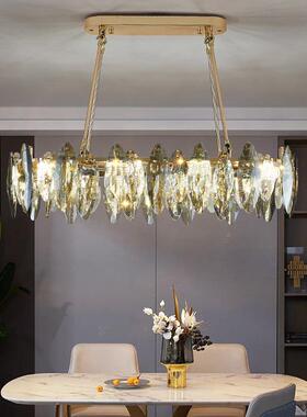 家轻奢吊0灯水晶吊灯客BV厅灯5后现代简约大气餐厅灯22年新款用灯