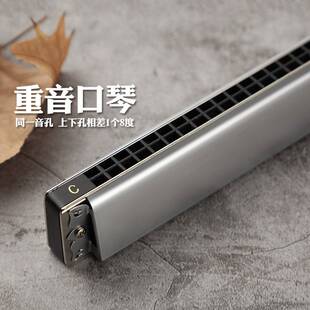 孔声24孔重音演奏C调口琴专业初学者练习成人进阶乐器NO.2430口琴