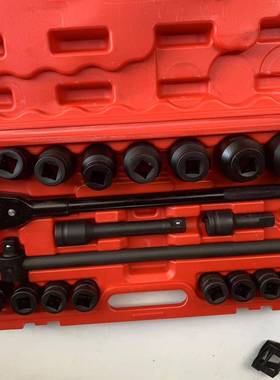 21件/411111重型风炮筒套筒组套重型六角套十二花套筒扳手汽修3工