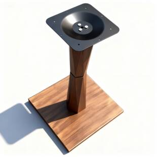 扭曲/异形实木桌腿 黑色金属连接件 餐桌茶几桌腿家具五金配件