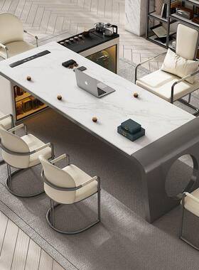 板办公茶椅桌组合岩客茶台现代办公室茶桌现代厅茶几泡茶一ITD体