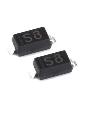 长CJ/电BAT43W封SOD-123贴肖特基二极管片S8K整流FNT器3/盘