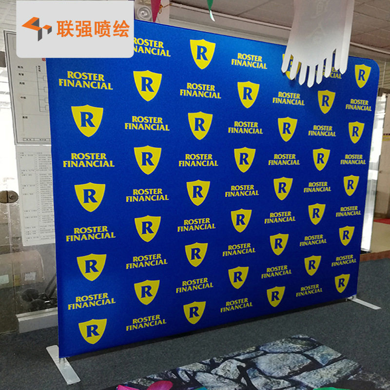 铝合金直形快幕展架热转印画面
