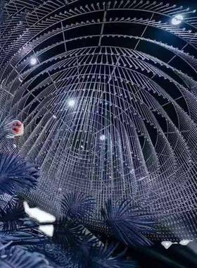 晶庆圆道具铁艺水珠帘吊顶挂架弧形架环F87TSST9婚婚礼堂舞台空中