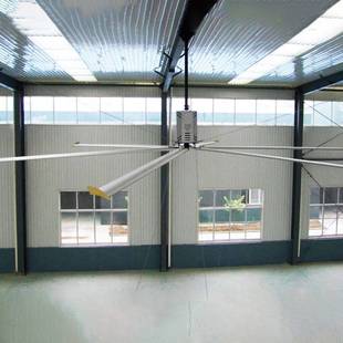 工业风扇大功率电扇厂房车间仓储德诺通风7.3米大型吊扇低噪运行