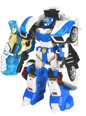 卡唤斗士炫蓝FWE闪电变炫形召机甲机器人玩具儿童男孩金刚旋卡器