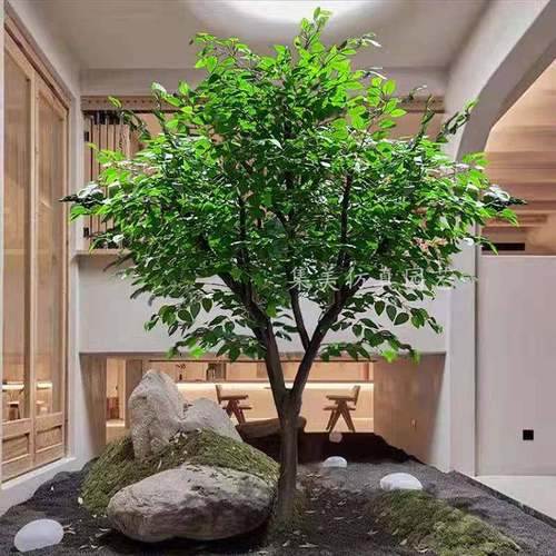 仿真榕树型绿植景室内外景观大型造SBI外假树橱窗户商场装饰假大