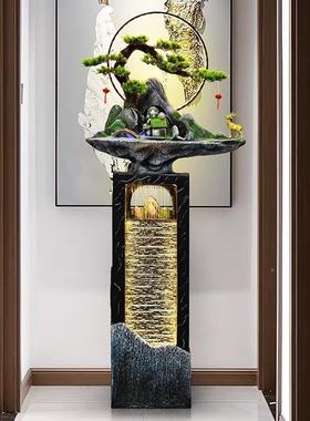 式ORS水摆件喷泉中客厅茶玄关轻奢假山电流视柜旁阳台室庭院办公