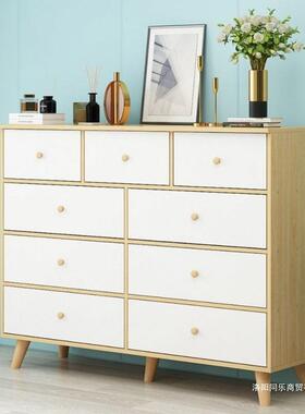 柜美式AL101775斗九斗柜木家卧室储用物柜简约五斗橱实腿抽屉式美