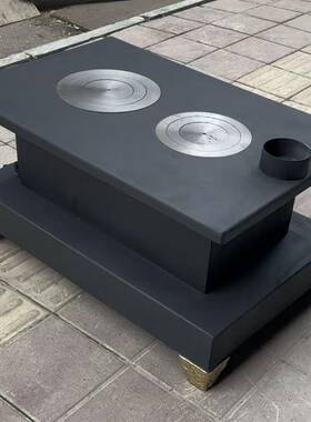 新藏式FYY火炉单门双孔节能炉藏式烧柴暖炉取炉火家用无烟室款内