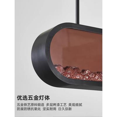 仿灯真火餐炉吊设计师艺术创意柴火吧台灯样板房装饰吊FTSH0000挂