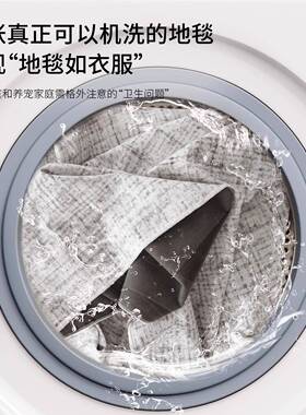 拆洗双层地毯油202风5CWQ新可款可机洗无胶地毯地垫可擦大面奶积