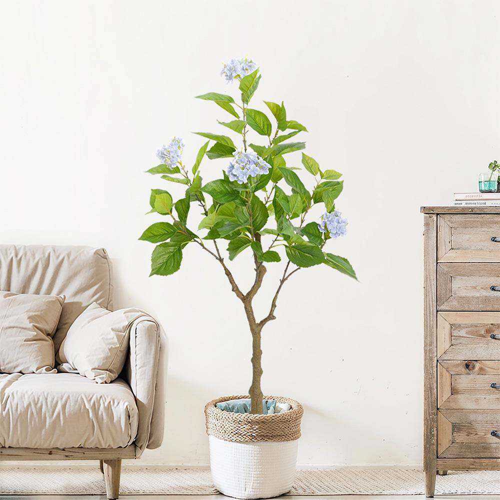 客厅落地装饰绣球花橱树绿植绣球花树店摆件服装窗造景仿植物假树
