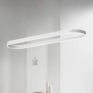 简约现代LED大气办公会议室工作室吊灯椭圆形吧台长方形轻奢吊灯