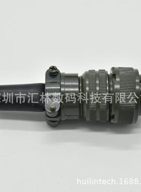 绿色接头3圆2形连接器MS306AUHJ-2-22P1MS10222-22S航空插头直头