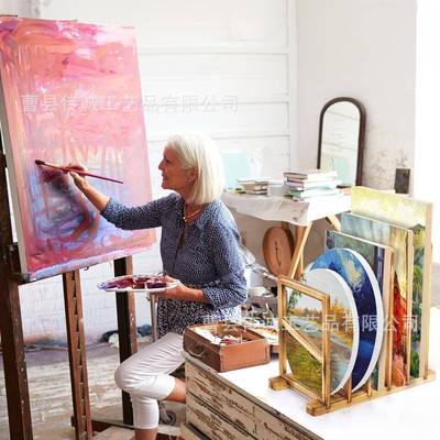 木质油画晾架桌面新建文件分隔布置画多物架层干画板艺术品收纳架
