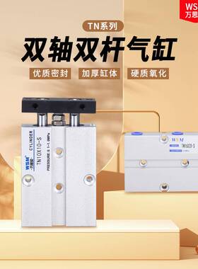 气动双轴双杆气缸TN10 TN16 TN20 TN25X30 40 50 60 70 80 90 100