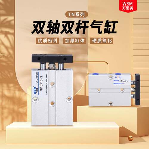 气动双轴双杆气缸TN10 TN16 TN20 TN25X30 40 50 60 70 80 90 100