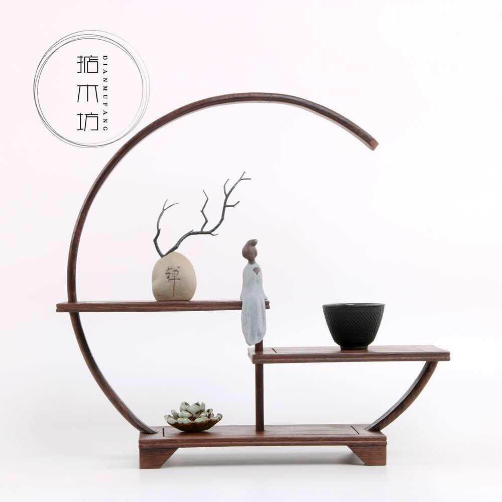 小博古木架实中式古多宝阁董架茶典F875SJTJ壶茶古具架子置物架摆