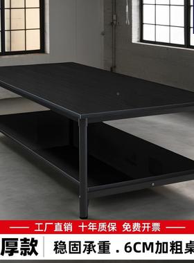 重型工作台黑色大桌子长方形厂检车间质配操作工台打包装UPX桌垒