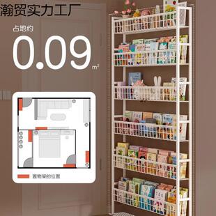 书门后超薄铁艺洞24318-门板置物洞架落地纳收架架靠墙储物架儿童