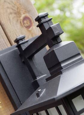 新中式灯户外防水现代简约黑色铝材壁灯走过壁道阳台大门廊外ls-0