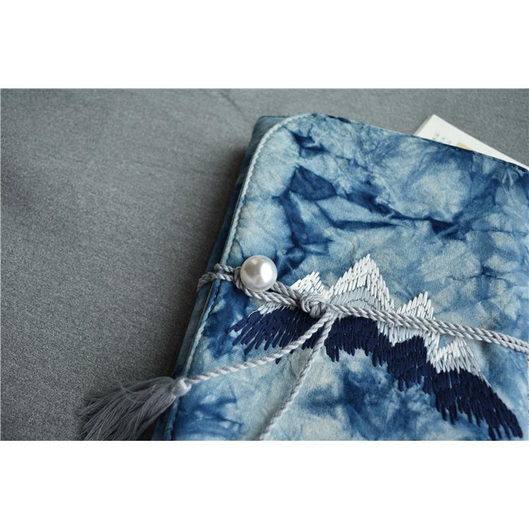 山海5活页A简本约刺绣棉手帐AL100418摘抄经文笔记麻文艺古风