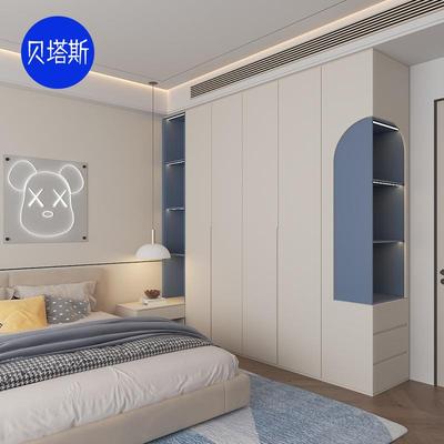 杭州全屋制次UAX卧儿门童女儿房定衣柜一到顶圆弧角EN级柜F子定做